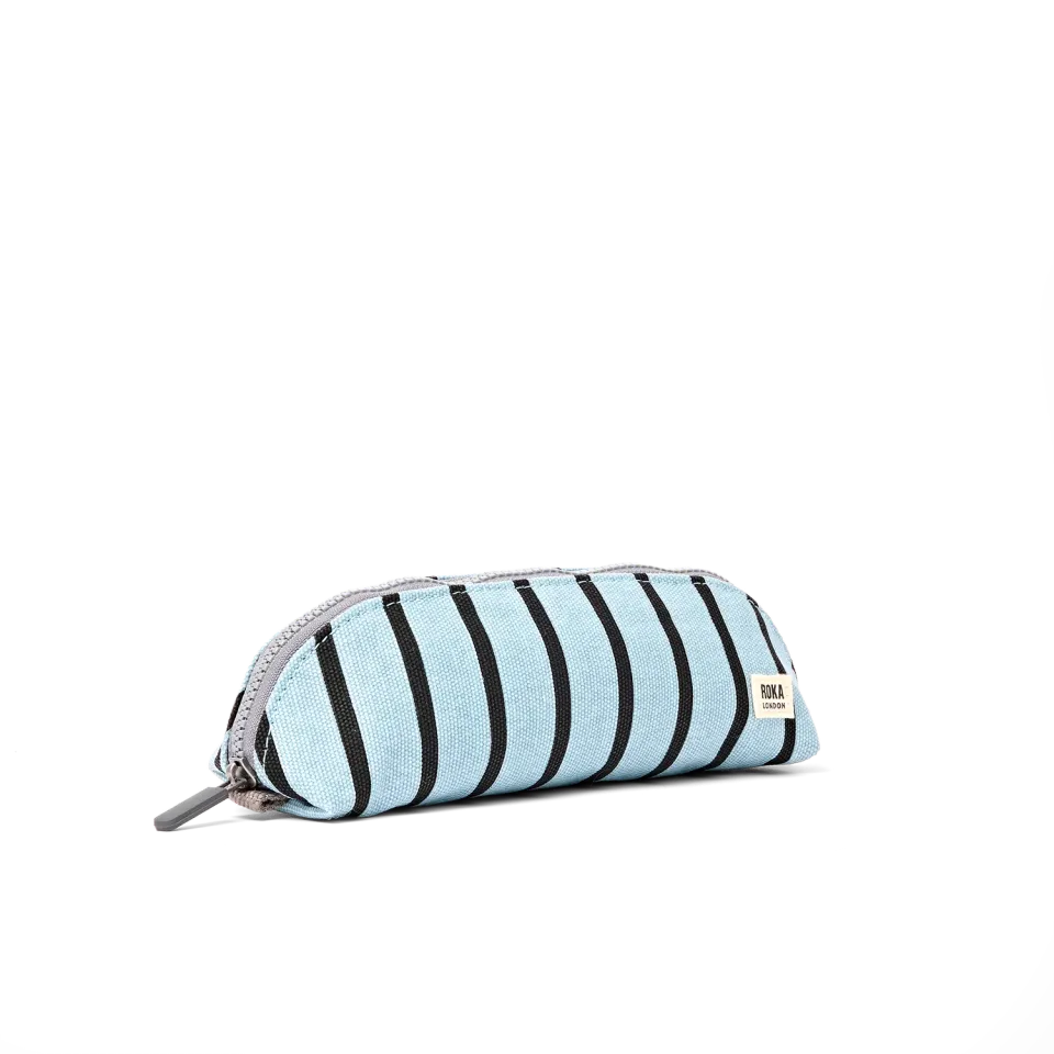 Roka London Tate pouch Blue Stripe Small bomuld