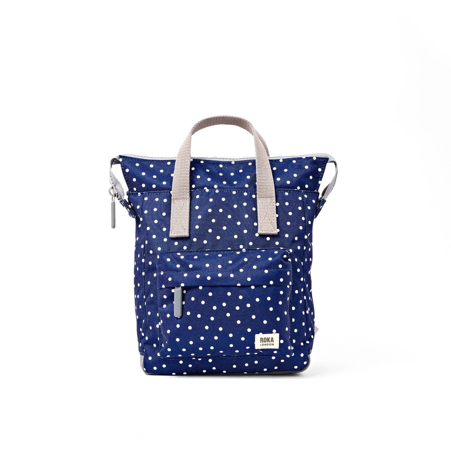 Roka London Bantry Navy Polka Dot rygsæk Small 7,4 liter