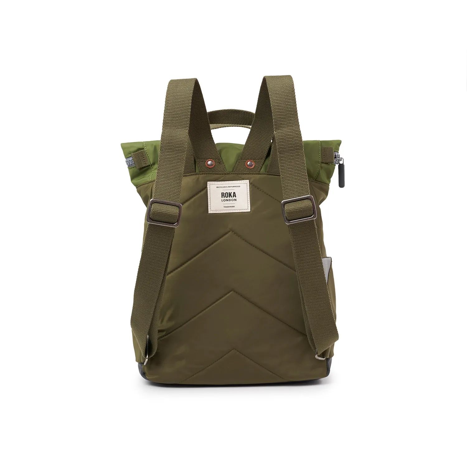 Roka London Canfield Roll Top rygsæk Military Tonal vegansk