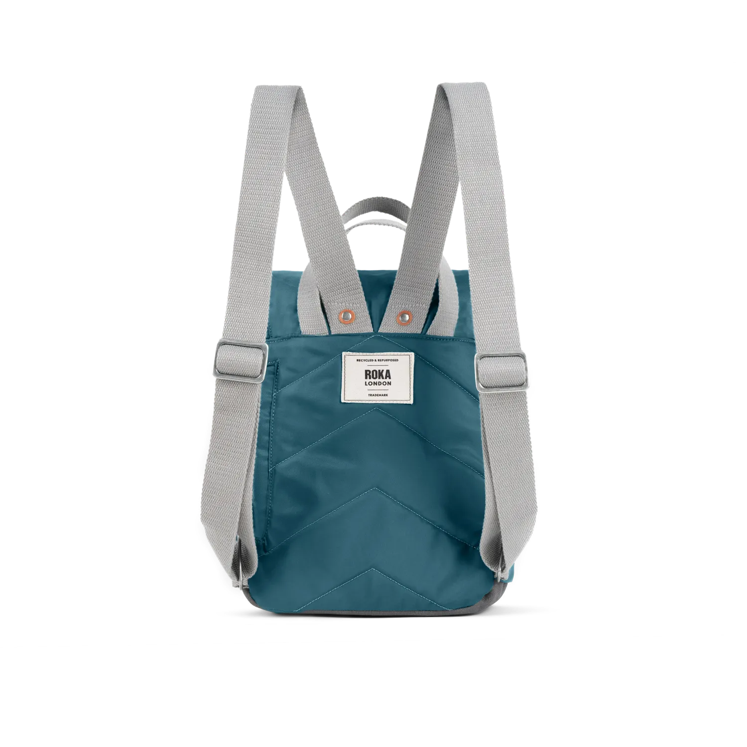 Roka London Canfield rygsæk teal nylon vandafvisende large