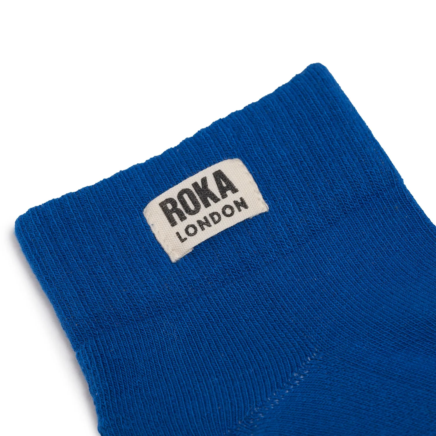 Roka London Wembley ankelstrømper Bright Blue bomuld