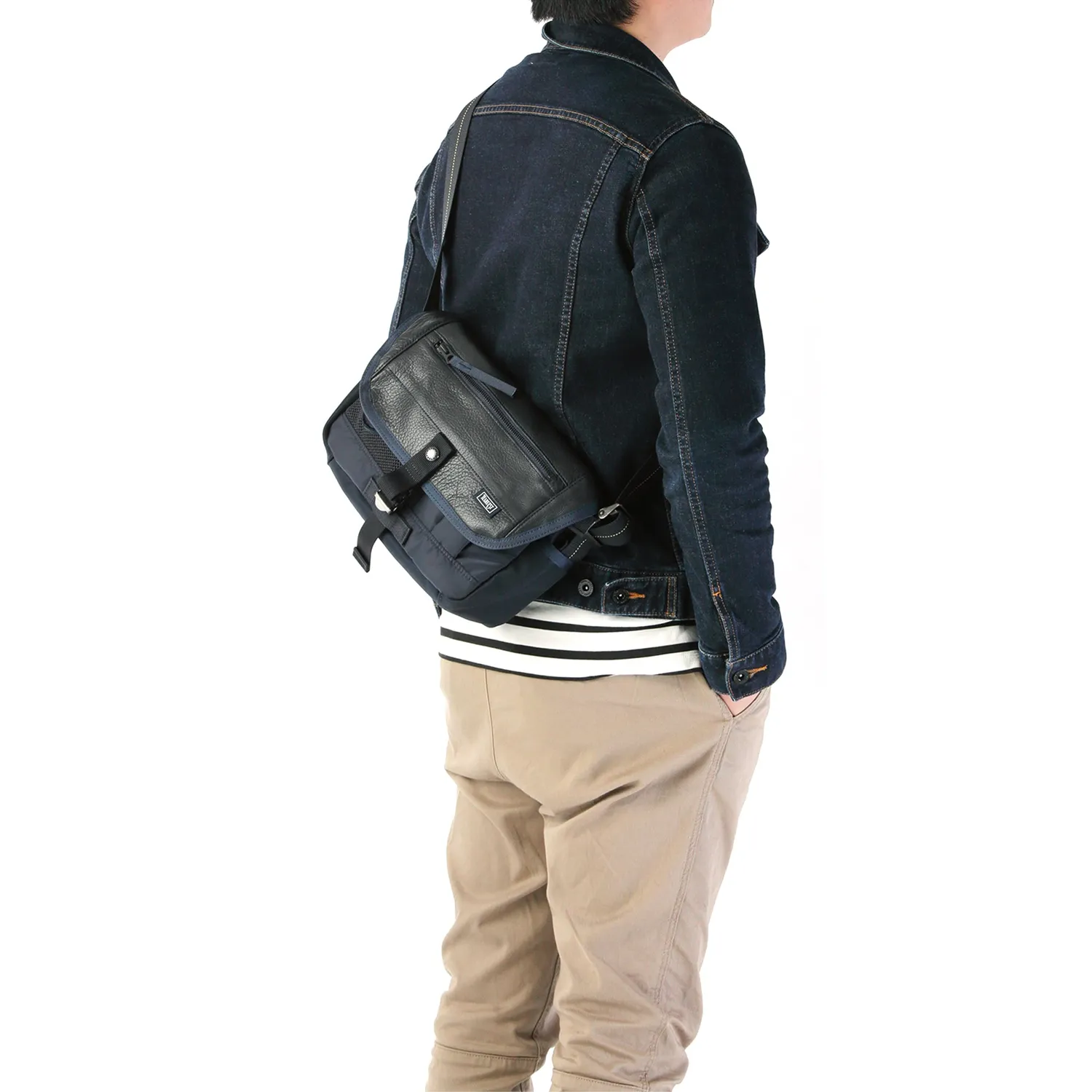 Harvest Label Custom HC-0104 skuldertaske sort med klap