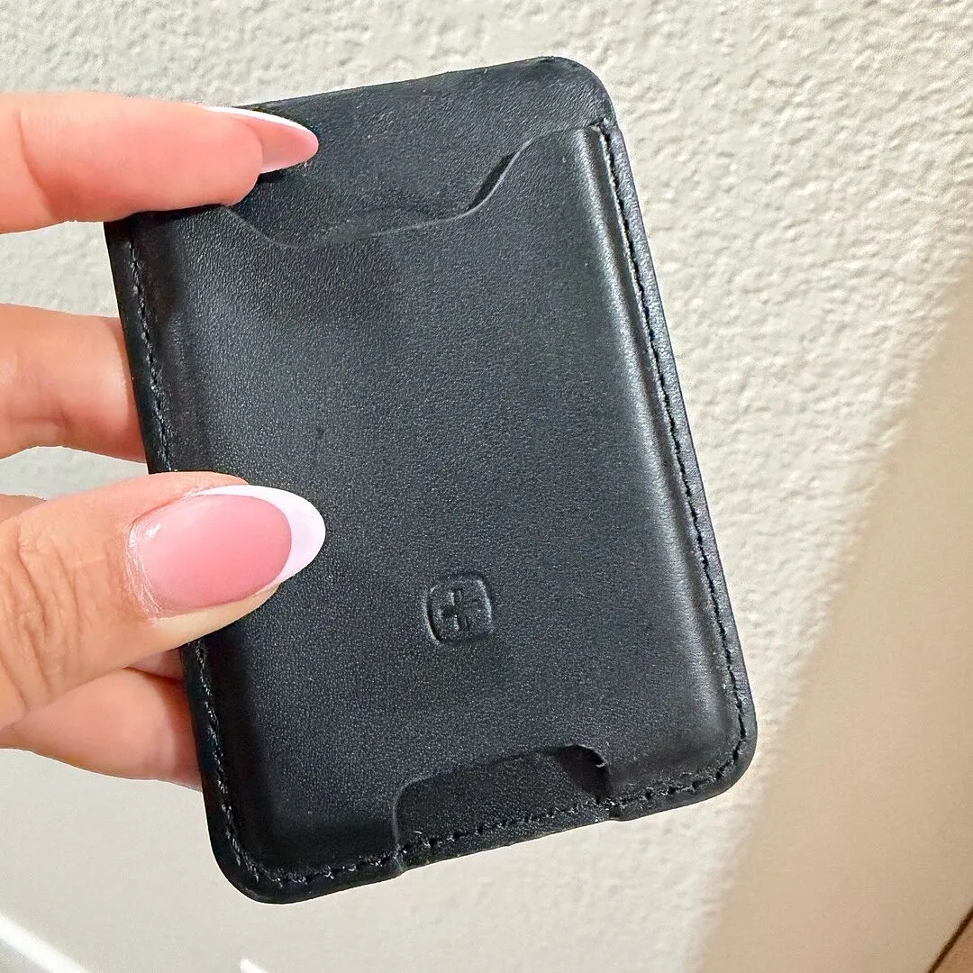 Swissgear Snapp MagSafe kortholder sort læder RFID