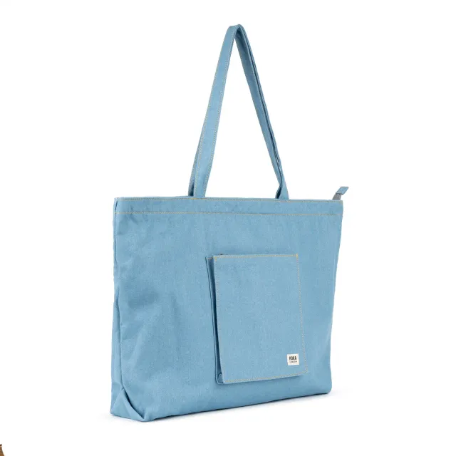 Roka London Portobello tote Light Wash Denim large