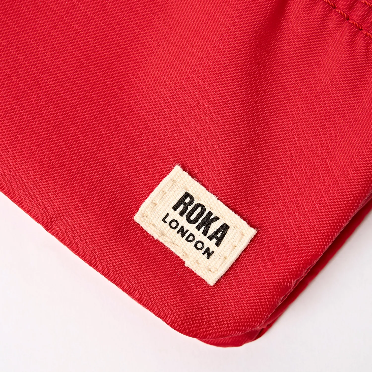 Roka London Carnaby Small pung Scarlet ripstop