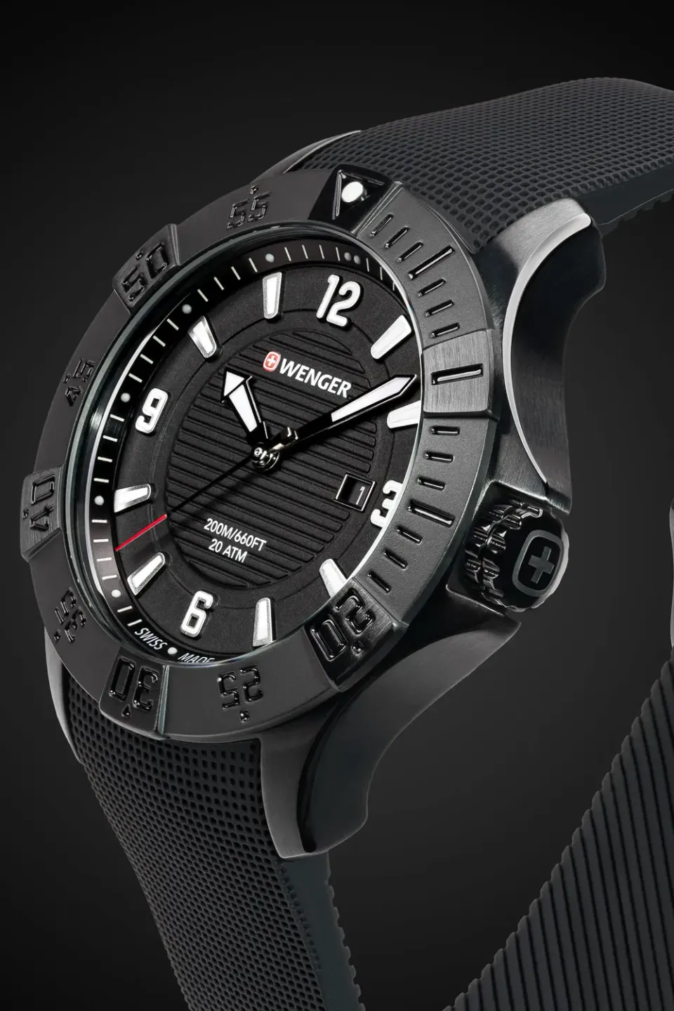 Wenger Seaforce ur all black silikone 200 m