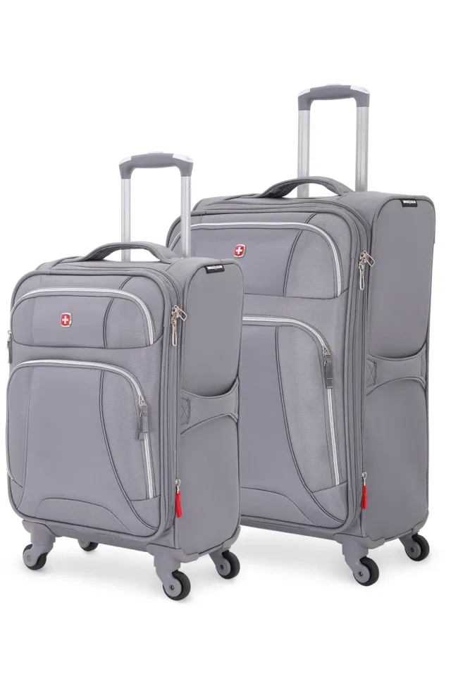 SwissGear 7676 kuffertsæt spinner grå 2 stk expandable