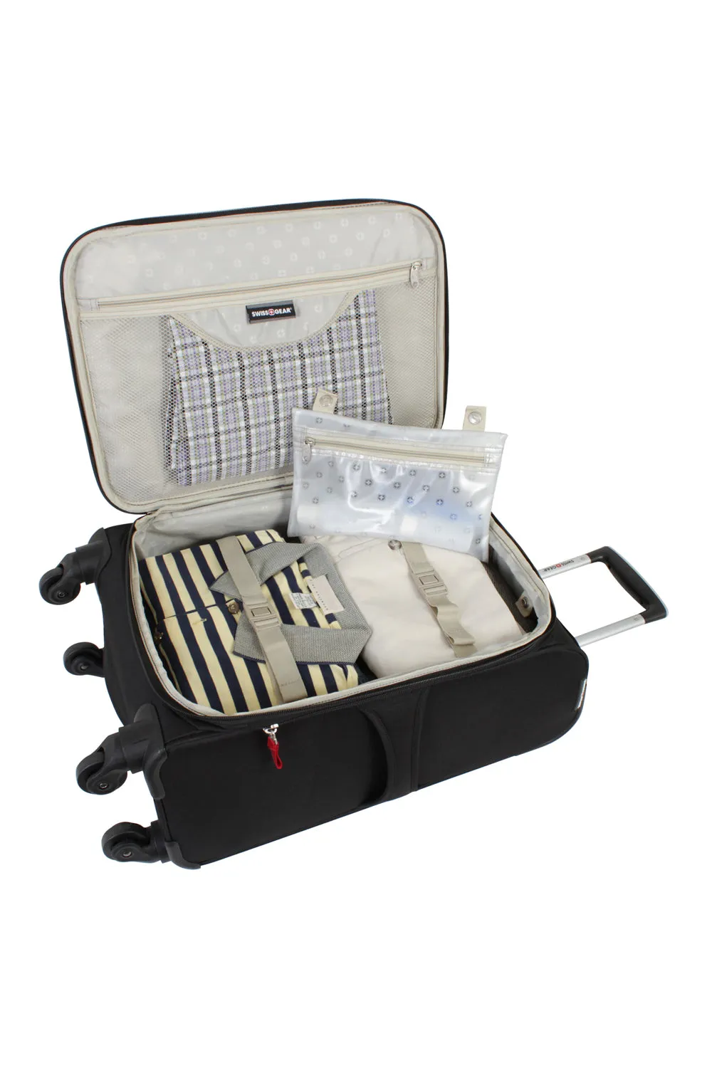 SwissGear 7291 Carry-On Spinner kabinekuffert sort 20" udvidelig