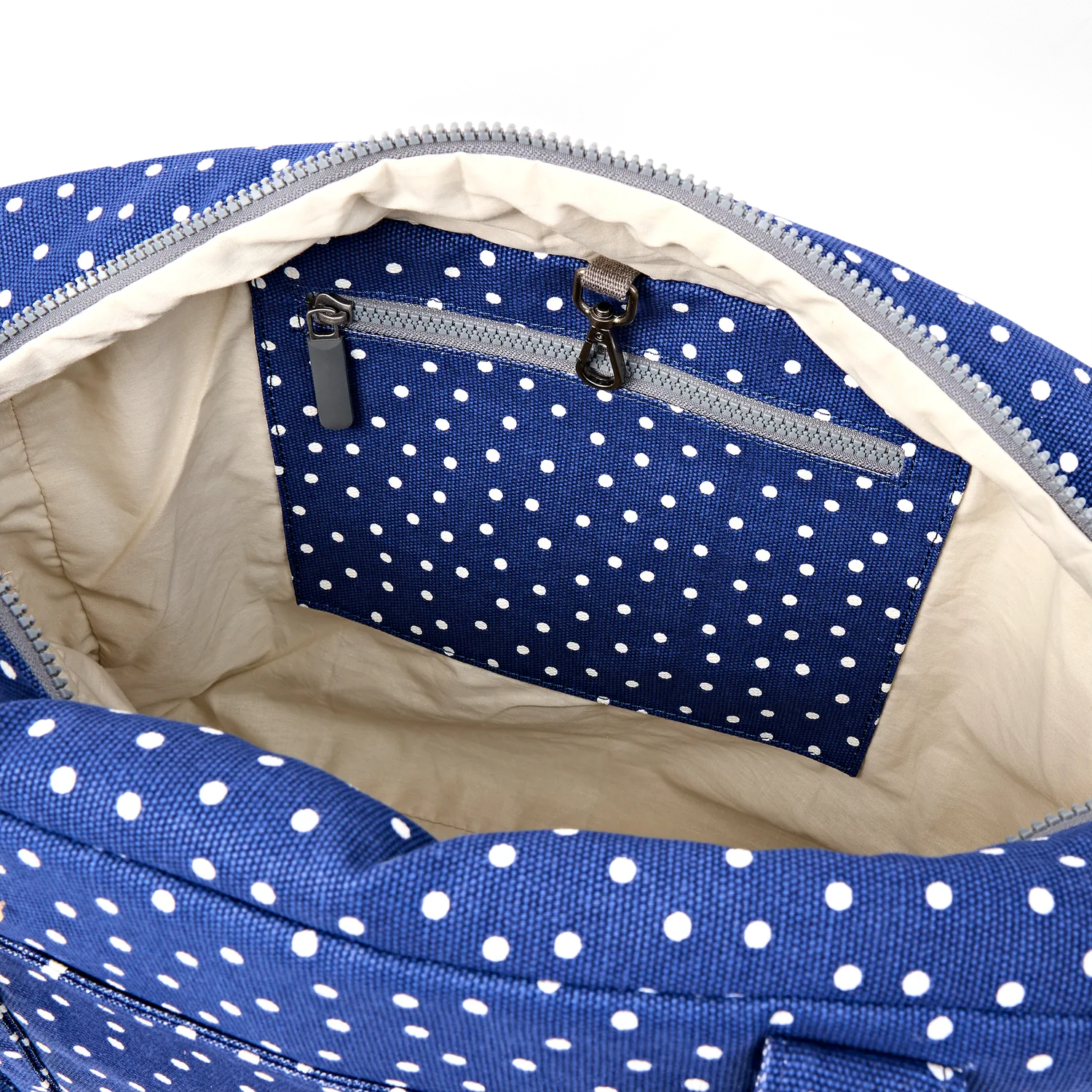 Roka London Somerset skuldertaske navy polka 18,5 liter