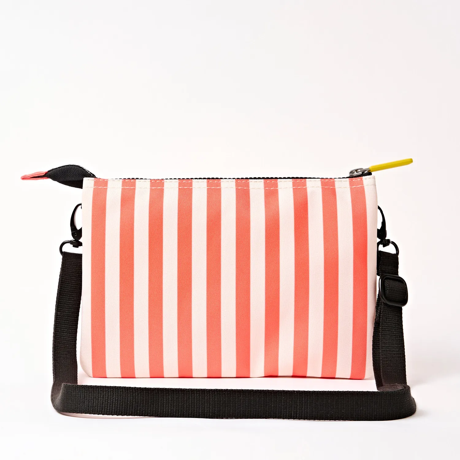 Roka London Carnaby crossbody taske Coral Stripe XL organizer