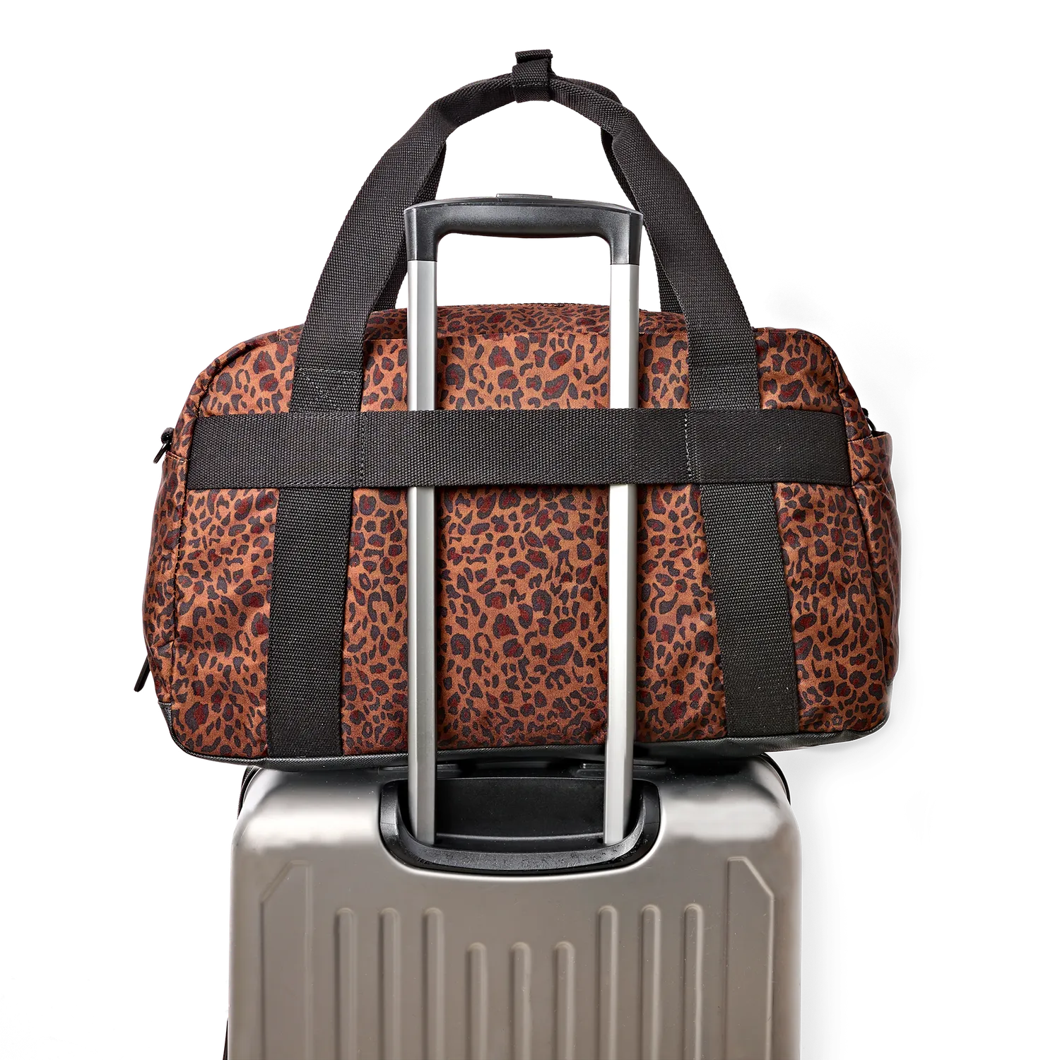 Roka London Gatwick rejsetaske Corn Mini Leopard medium