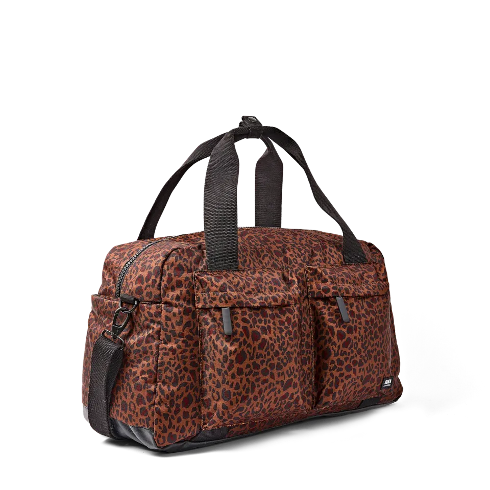 Roka London Gatwick rejsetaske Corn Mini Leopard medium