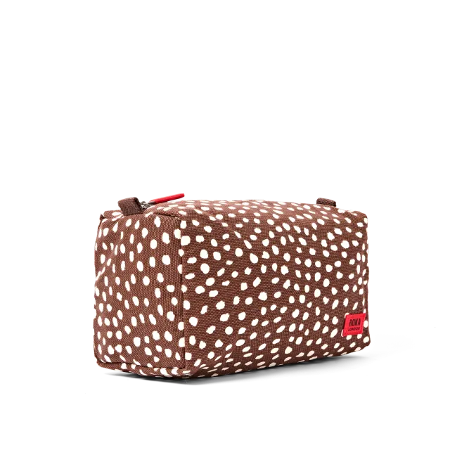 Roka London Maygrove toilettaske Brown Spot Small vaskbar