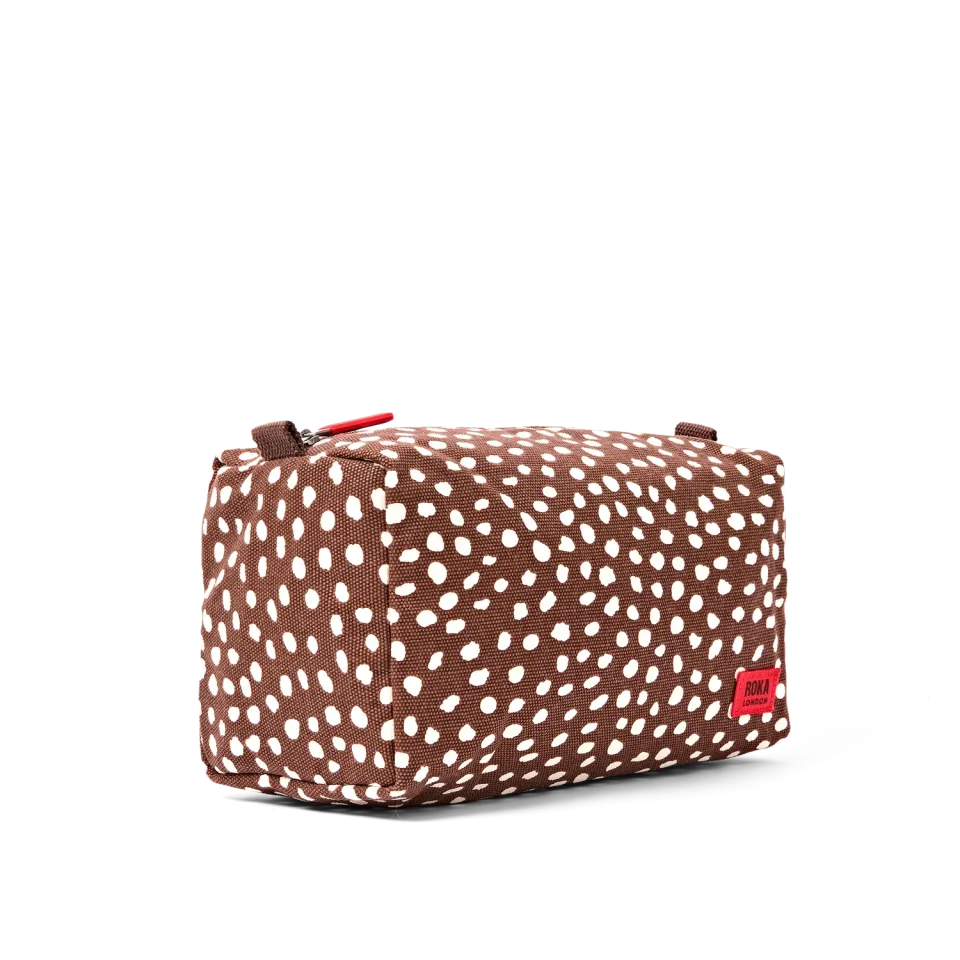 Roka London Maygrove toilettaske Brown Spot Small vaskbar