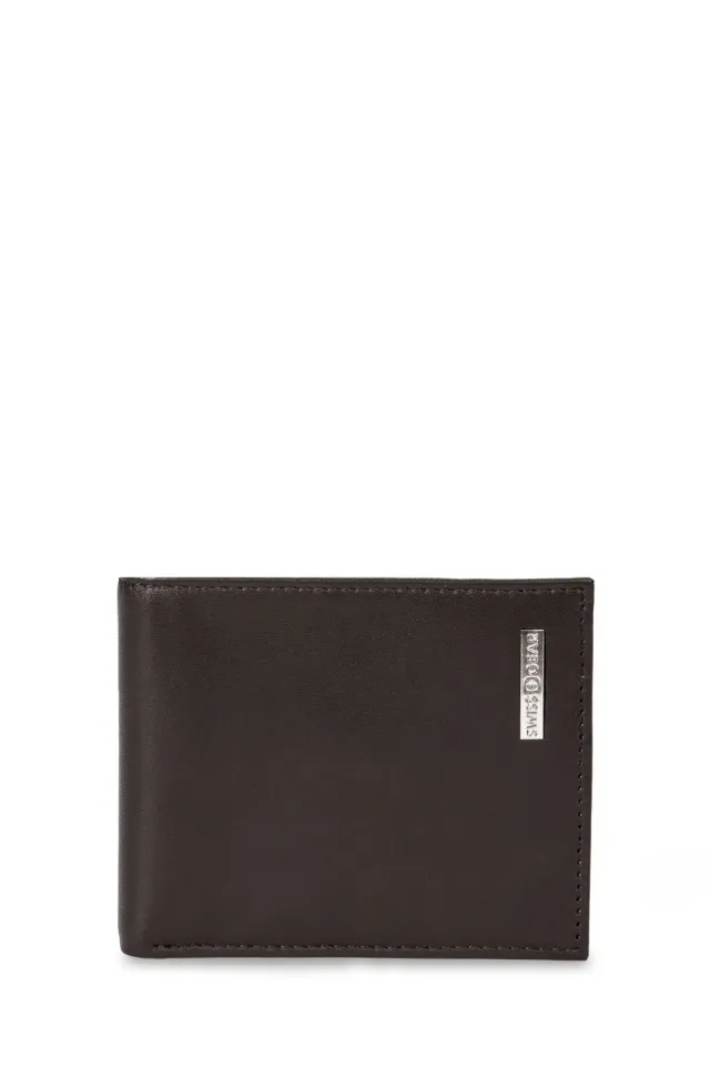 Swissgear Six Pocket kortholder læder mørkebrun kort