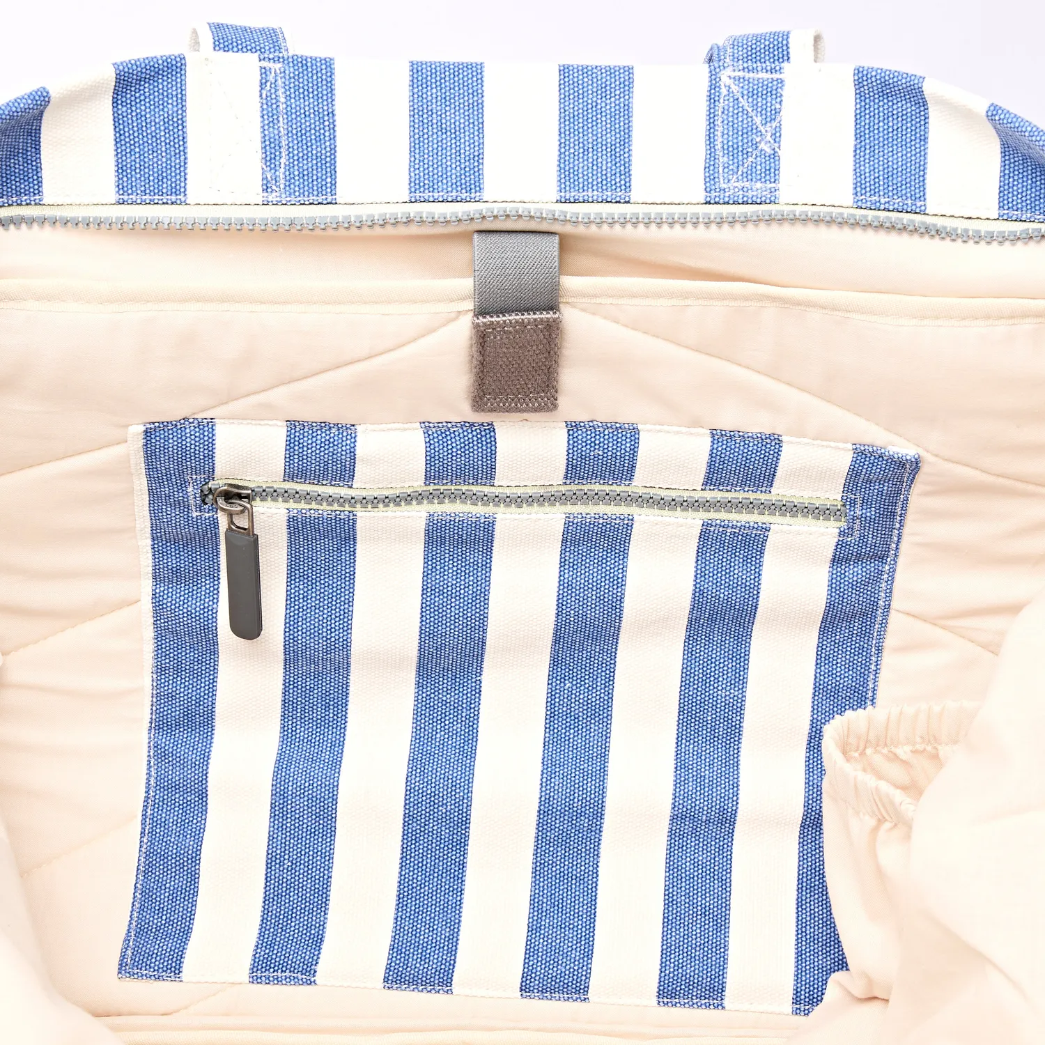 Roka London Marylebone tote Large denimstribet 43 liter