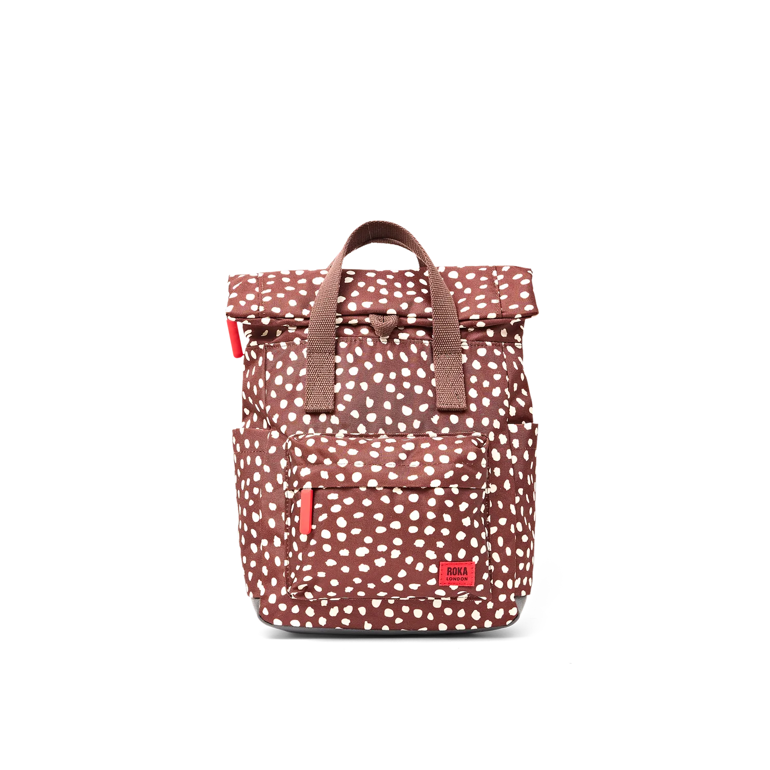 Roka London Canfield rygsæk brown dot roll top 16,4 liter