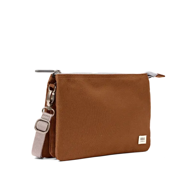 Roka London Carnaby Crossbody taske Cinnamon XL canvas