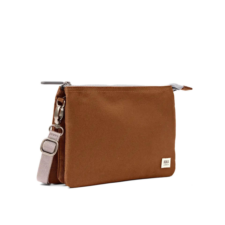 Roka London Carnaby Crossbody taske Cinnamon XL canvas