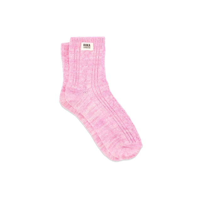 Roka London Wallace strømper Pink Carnation 36-42
