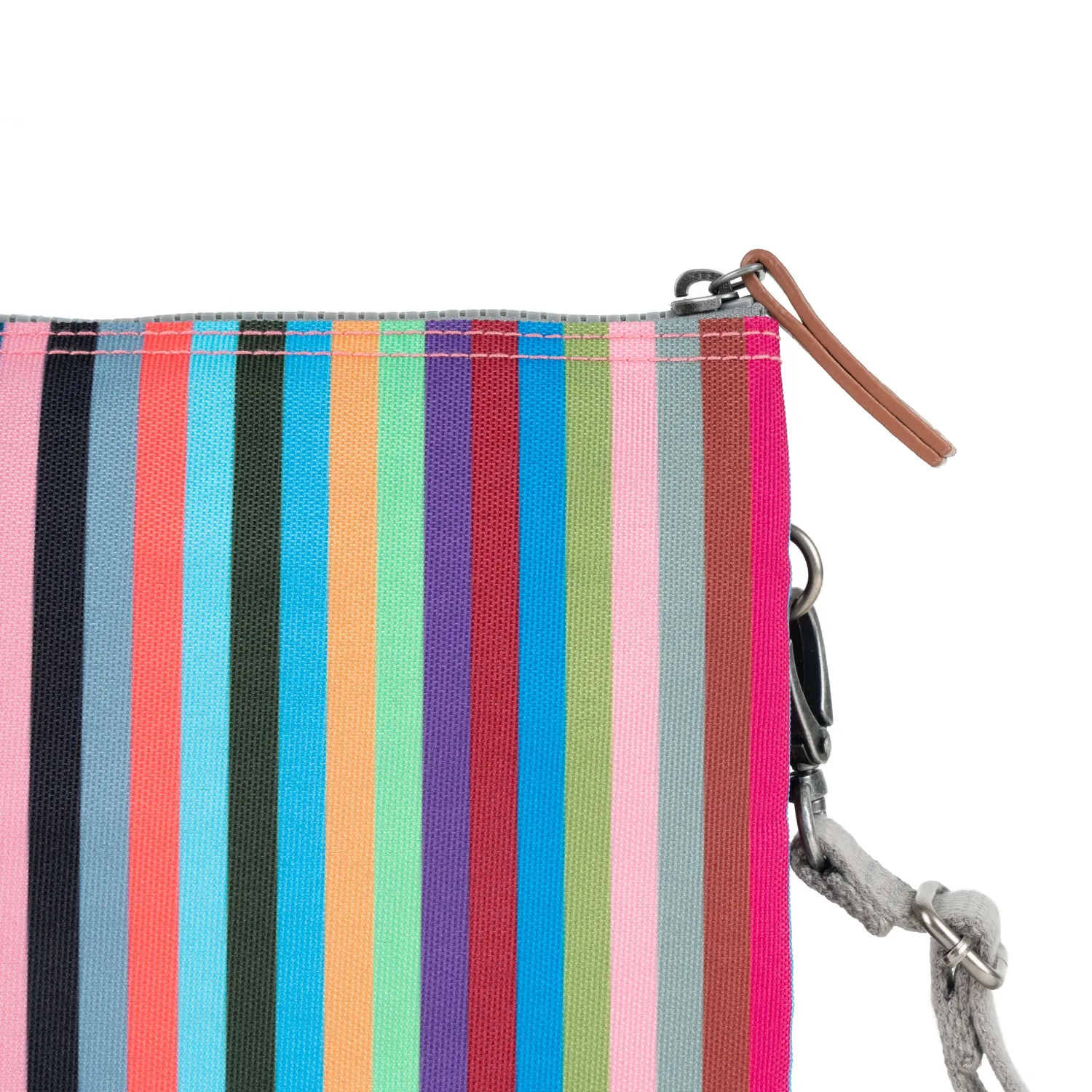 Roka London Carnaby XL crossbody taske Multi Stripe pung